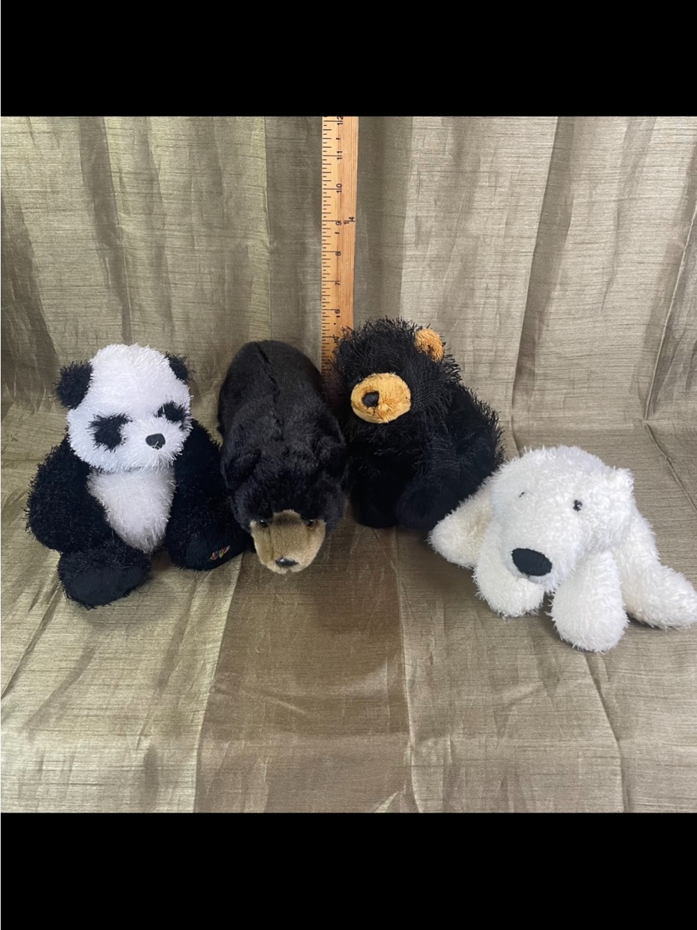 LOT of 4 Ganz Webkinz BEARS HM111 HM116 HM004 WKSS2002 Stuffed Animal NO CODE  H